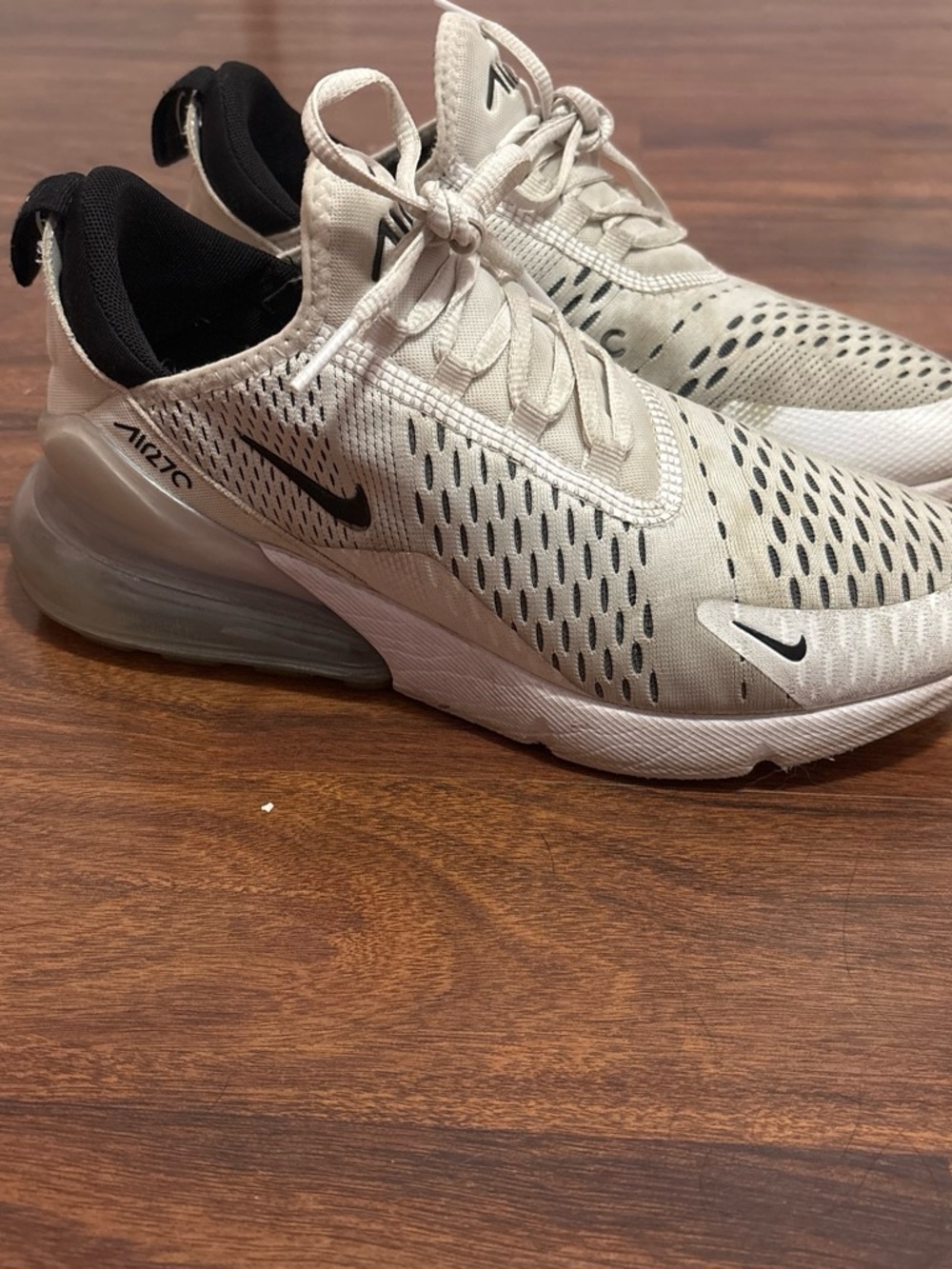 Nike Men’s Air Max 270 Sneakers in Off-White and Black